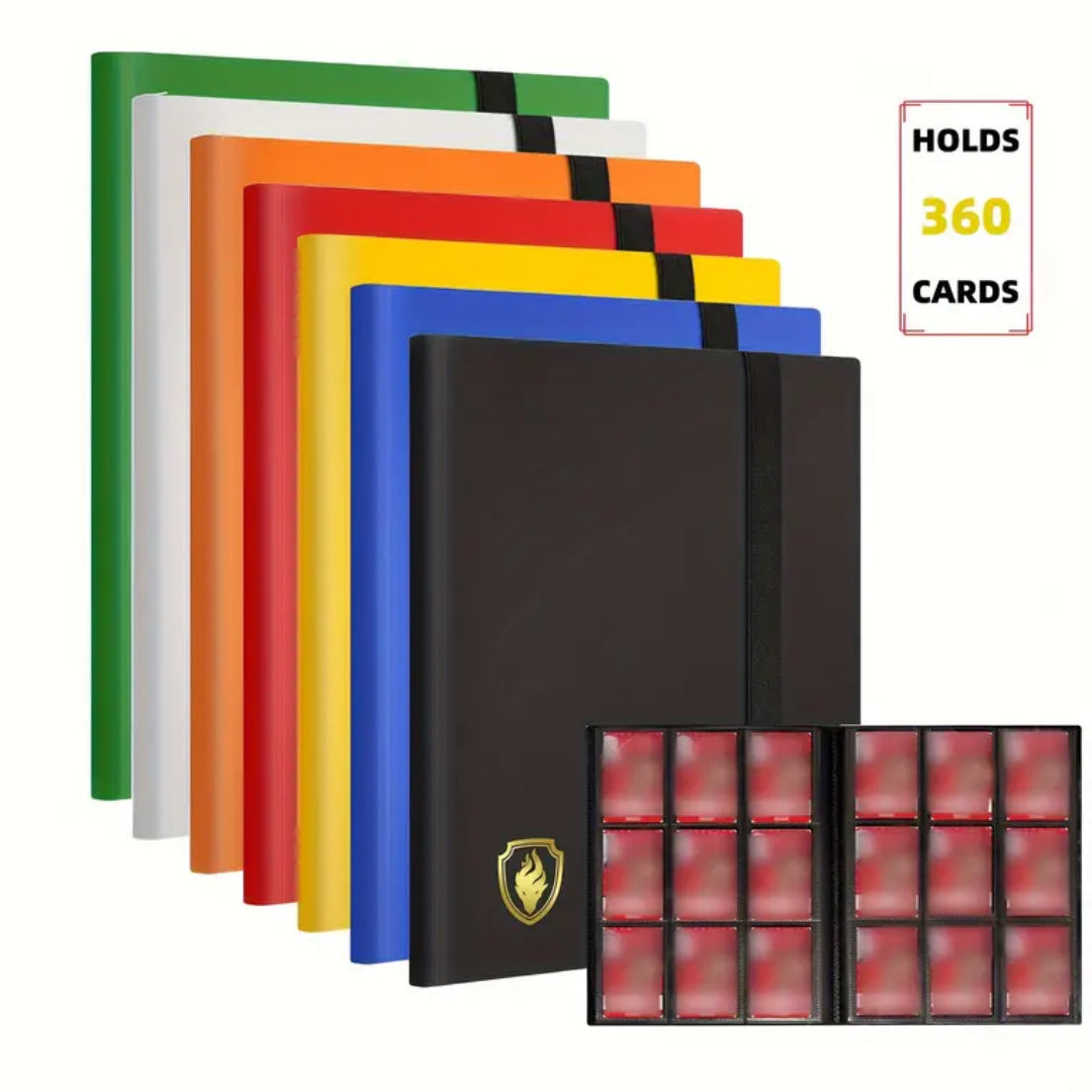 TCG Binder 360 Slots - 6 Colours Available New Pokemon Kids Collector